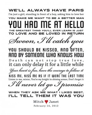 Movie Love Quotes Custom 8 x 10 Canvas by unlockmystory on Etsy, $35 ...