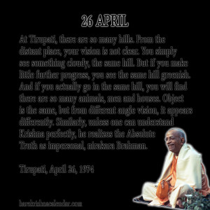 Srila Prabhupada Quotes For Month April 26