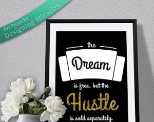 Printable Quote, Hustl e Print, Motivational Wall Decor Instant ...