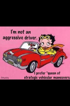 American Hippie Art Quotes ~ Betty Boop .. Driving More