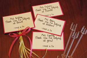 ... , added a ribbon and bang - personalized last minute teacher gifts