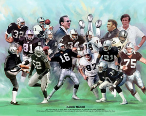 Oakland Raiders Football 17 LEGENDS Art Print Poster by Wishum Gregory