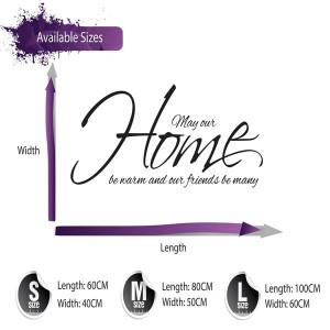 Home > QUOTE DESIGNS MAY OUR HOME BE WARM WALL ART STICKER