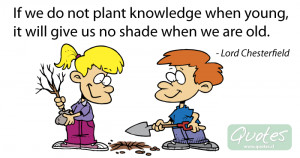 Plant knowledge when young