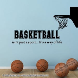 Sports Quotes Girls Basketball Basketball wall decal with