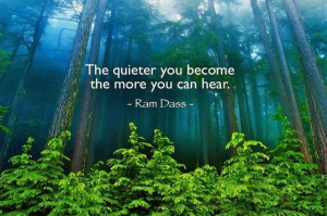 really like this... quiet is not easy for me, but being in the ...