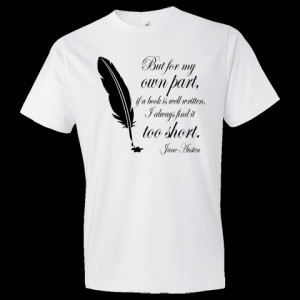 Personalized Jane Austen quote Book Too Short Men's Fashion T-Shirts