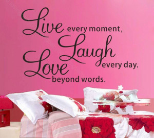 Live laugh love Wall Quotes decals Removable sticker home decor Vinyl ...