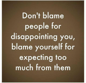 blame yourself