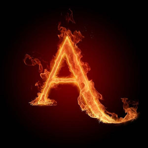 Graffiti Letters A cool Fire. Graffiti design letter A flame is ...