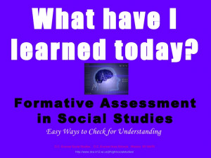 Formative assessment in social studies (5)