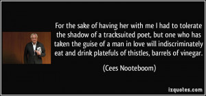 the shadow of a tracksuited poet, but one who has taken the guise ...