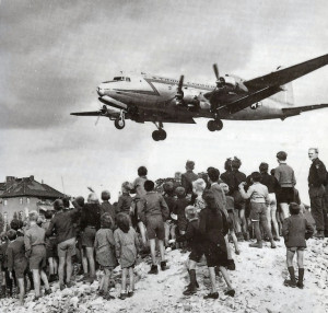 54 plane lands at Berlin Tempelhof Airport, 1948. U.S. Air Force ...