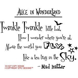 Alice in Wonderland Wall Quote Decals