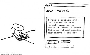 Just saw this webcomic, which totally reminds me of this board: http ...