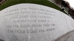 John F. Kennedy Grave Site: Quote from Kennedy's 1961 Inaugural ...