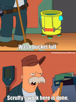 Futurama Scruffy Wash Bucket