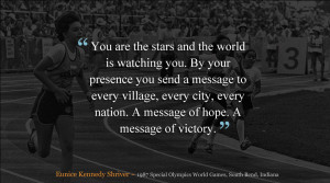 quote from eunice kennedy shriver org homepage just received this ...