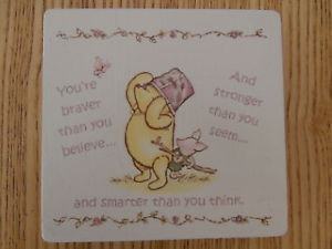 ... Winnie The Pooh You're Braver Than You Believe picture quote plaque
