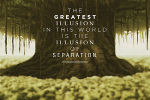 greatest illusion in this world is the illusion of separation. Things ...