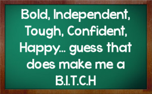 Bitch Facebook Status On Chalkboard Background