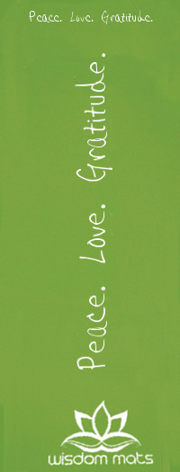 Peace.Love.Gratitude. Green Yoga Mat