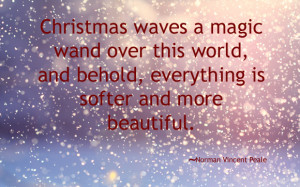 Christmas is a time for joy, a time for peace and a time for giving ...