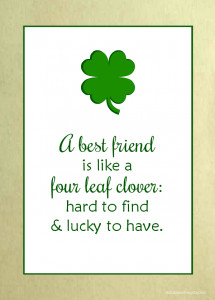 Quote for St. Patrick's Day - Best friend - Four Leaf Clover ...