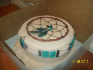 native american dreamcatcher bday cake