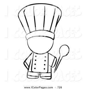 chef hat colouring pages (page 2)