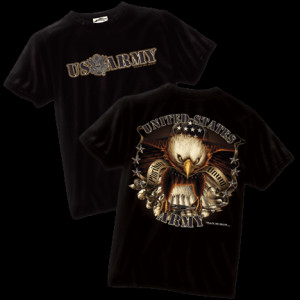 Army Eagle Black T-Shirt