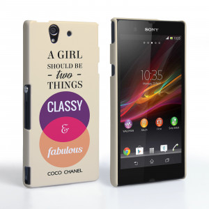 Home / Celebrity Quote Cases / Caseflex Sony Xperia Z Chanel ‘Classy ...