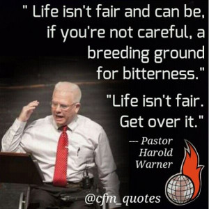 Pastor Warner quote 