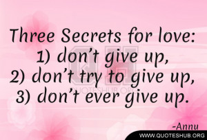 Three Secrets for love