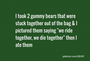 ... together out of the bag & I pictured them saying 