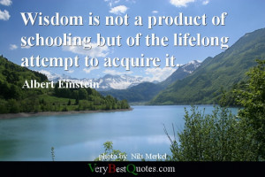 Wisdom is not a product of schooling but of the lifelong attempt to ...
