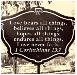 Love never fails. Kappa Alpha Theta.