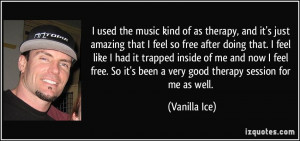 , and it's just amazing that I feel so free after doing that. I feel ...