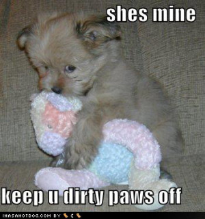 She’s Mine, Keep U Dirty Paws Off, Funny Animal Quote