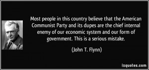 Most people in this country believe that the American Communist Party ...