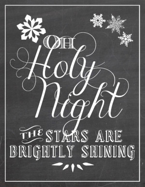 Oh Holy Night (Free Christmas Printable)