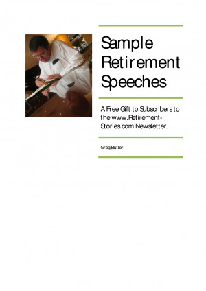 Sample Presentation Speech for Retirement by qjh80494