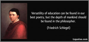Versatility of education can be found in our best poetry, but the ...