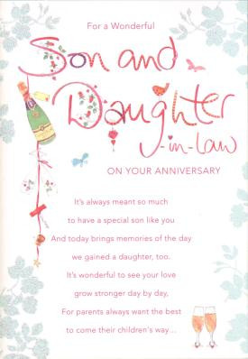Image for Son and Daughter-in-Law Anniversary Anniversary Card