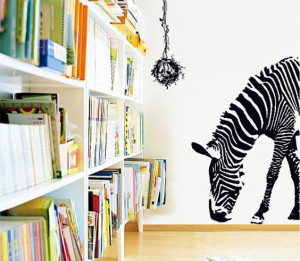 Large-Removable-Wall-Decals-Zebra-Animal-Head-Wall-Decoration-European ...