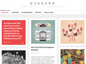 Hoarder a clean and elegant theme for collecting memes quotes and