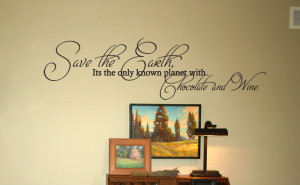 Chocolate & Wine Wall Decals