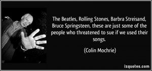 The Beatles, Rolling Stones, Barbra Streisand, Bruce Springsteen ...