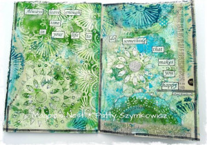 lovely art journal page created on gelli printed pages (By Patty ...