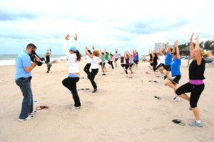 Lt. Col. Bob Weinstein, ret., takes his beach boot camp class at the ...